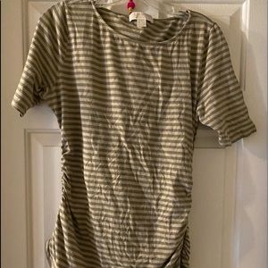 Michael by Michael Kors Sz L ruched sided T shirt